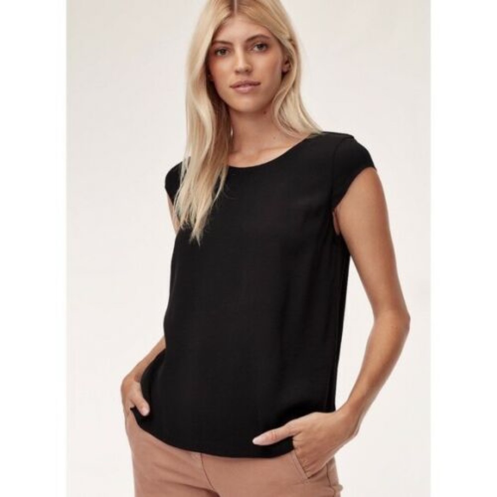Aritzia Wilfred Free Black Juliger Blouse
